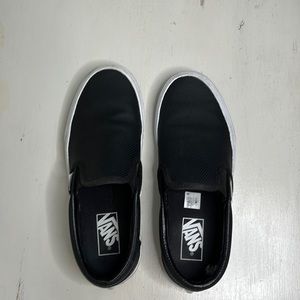 Perf leather slip on vans